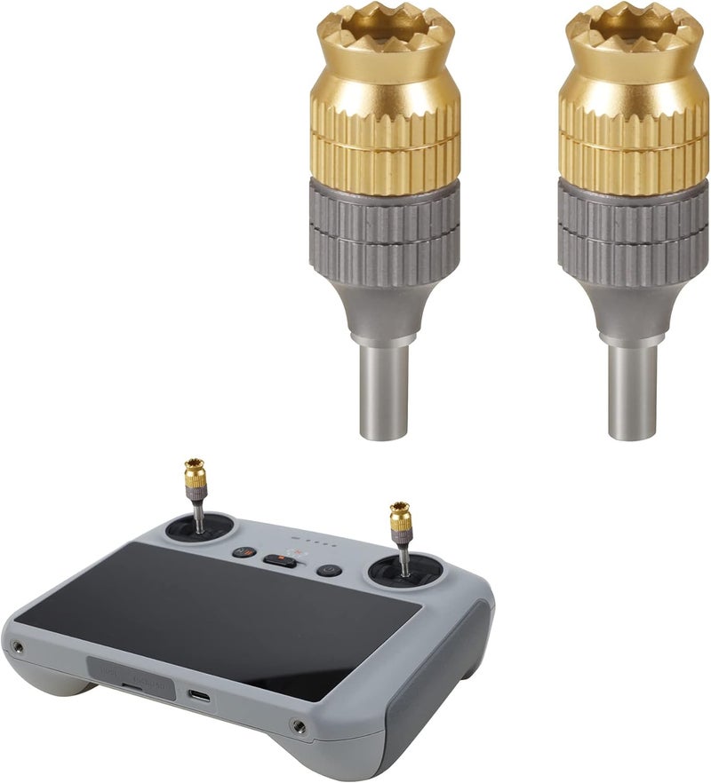 Hanatora Extension Joysticks Stick for DJI RC,RC 2(Flip,Neo,Air 3S/3,Mini 5/4/3 Pro,Mini 3,Mavic 3 Classic/Pro Drone Controller), Aluminum Long Joy Sticks Thumb Accessories - Image 1